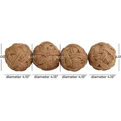 Discount Handmade Woven Rope Jute Orbs, Set of 4 Bowl Filler