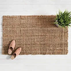 Kirklands Home Accent Rugs|Handspun Jute Boucle Scatter Rug Brown