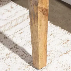 Kirklands Home Entryway Furniture|Handwoven Rattan Cane and Mango Wood Bench