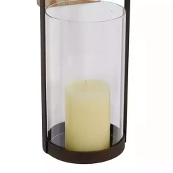 Online Hanging Lantern Fir Wood and Iron Sconce Sconces