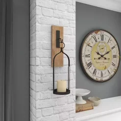Online Hanging Lantern Fir Wood and Iron Sconce Sconces