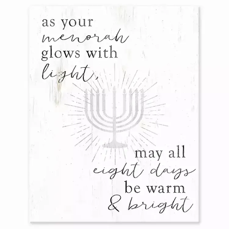 New Hanukkah Menorah Easel Back Canvas Art Print Hanukkah Decorations