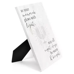 New Hanukkah Menorah Easel Back Canvas Art Print Hanukkah Decorations