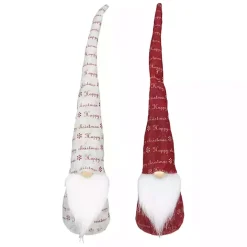 Happy Christmas Gnomes, Set of 2 Christmas Decorations