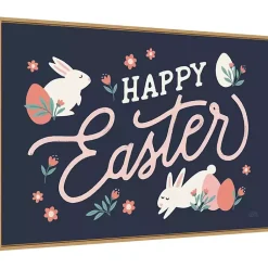 New Happy Easter Bunnies Framed Canvas Art Print Easter Decorations