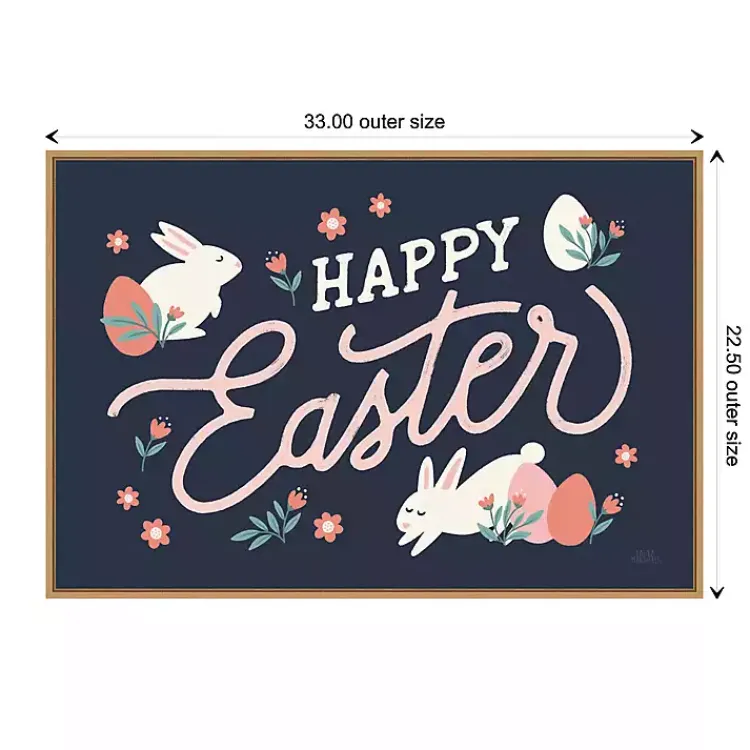New Happy Easter Bunnies Framed Canvas Art Print Easter Decorations