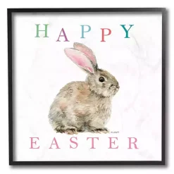 Clearance Happy Easter Bunny Rabbit Framed Art Easter Decorations