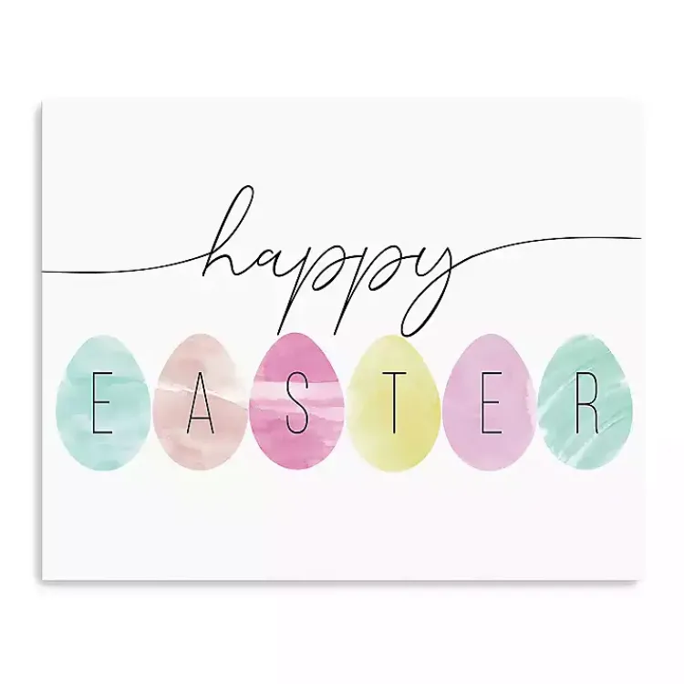 Sale Happy Easter Eggs Canvas Art Print Easter Decorations