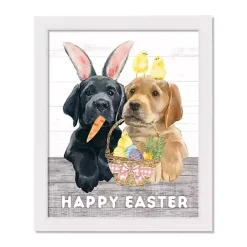 Sale Happy Easter Puppies Framed Canvas Art Print Easter Decorations