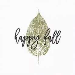 Best Happy Fall Leaf Stamp Framed Canvas Art Print Fall