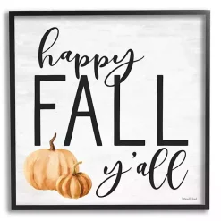 Sale Happy Fall Y'all Black Framed Wall Plaque Fall