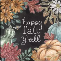 Online Happy Fall, Y'all Chalkboard Canvas Wall Art Fall