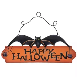 Sale Happy Halloween Bat Hanging Wall Sign Halloween