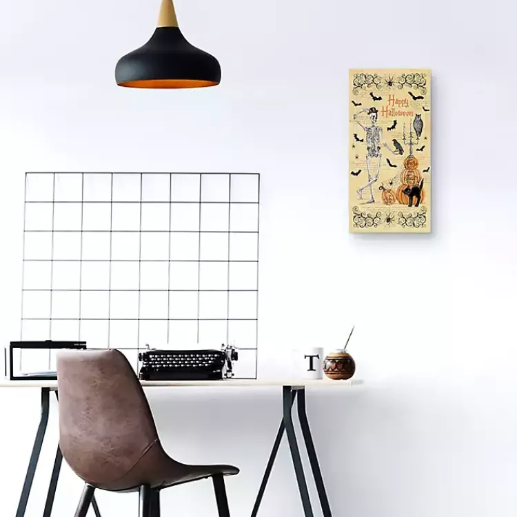 New Happy Halloween Dapper Skeleton Canvas Art Halloween