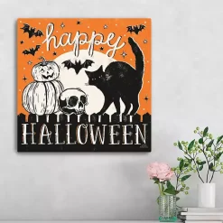 Hot Happy Halloween Full Moon Cat Canvas Art Print Halloween