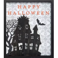 Online Happy Halloween House Framed Wall Plaque Halloween
