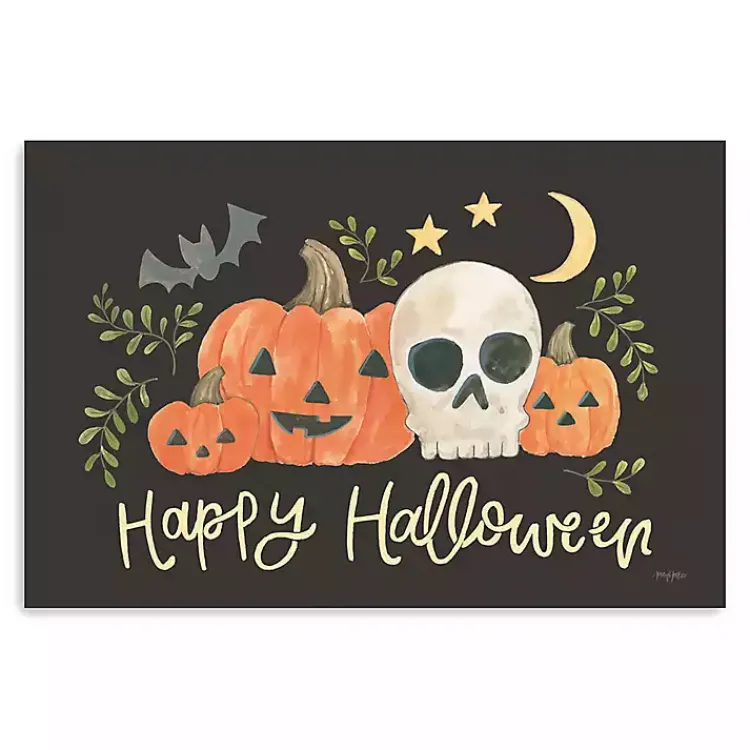 Discount Happy Halloween Jack-O-Lantern Canvas Art Print Halloween