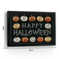 Happy Halloween Jack-o-Lanterns Framed Art Print Halloween