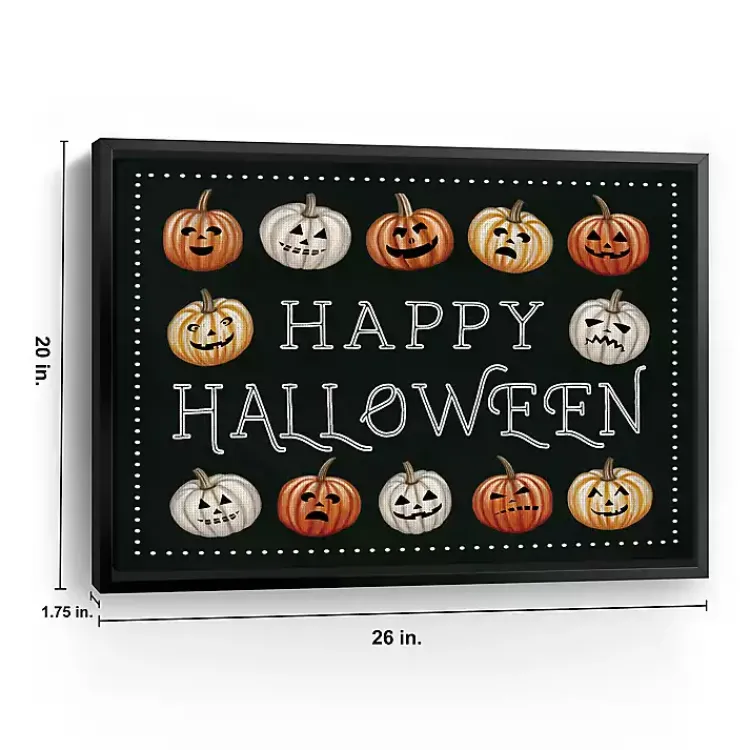 Happy Halloween Jack-o-Lanterns Framed Art Print Halloween