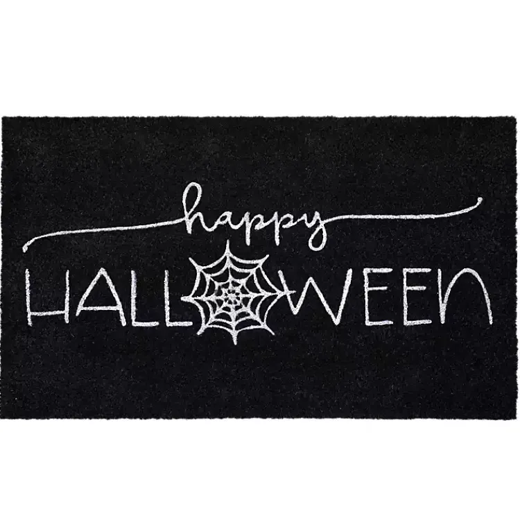 Sale Happy Halloween Spider Web Doormat Halloween