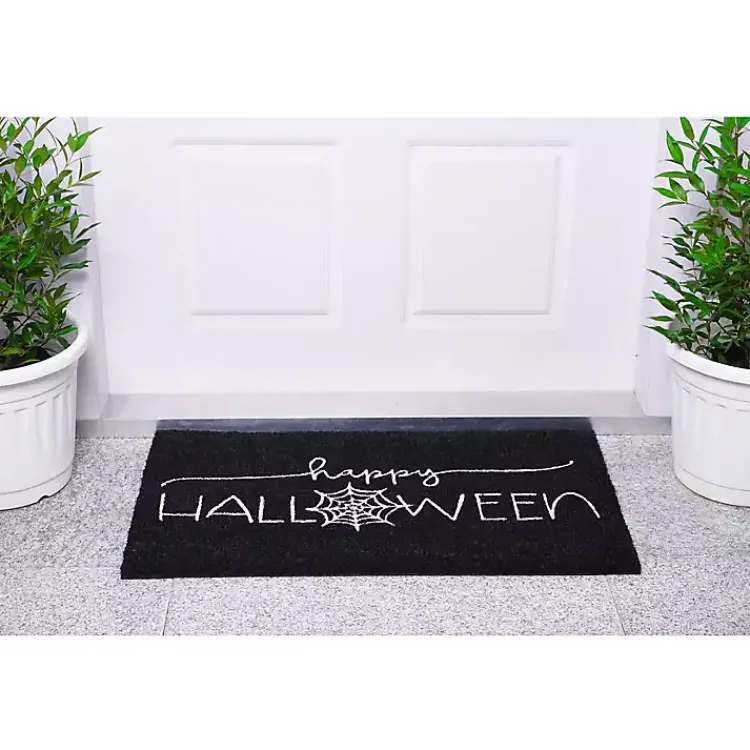 Sale Happy Halloween Spider Web Doormat Halloween