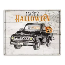 Outlet Happy Halloween Truck Canvas Art Print Halloween