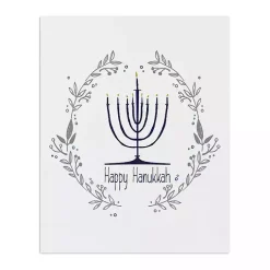 Clearance Happy Hanukkah Menorah Canvas Art Print Hanukkah Decorations