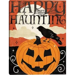 Discount Happy Haunting Jack O Lantern Canvas Art Print Halloween