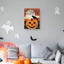 Discount Happy Haunting Jack O Lantern Canvas Art Print Halloween