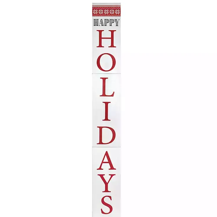 Sale Happy Holidays Snowflake Christmas Porch Board Outdoor Christmas Decorations