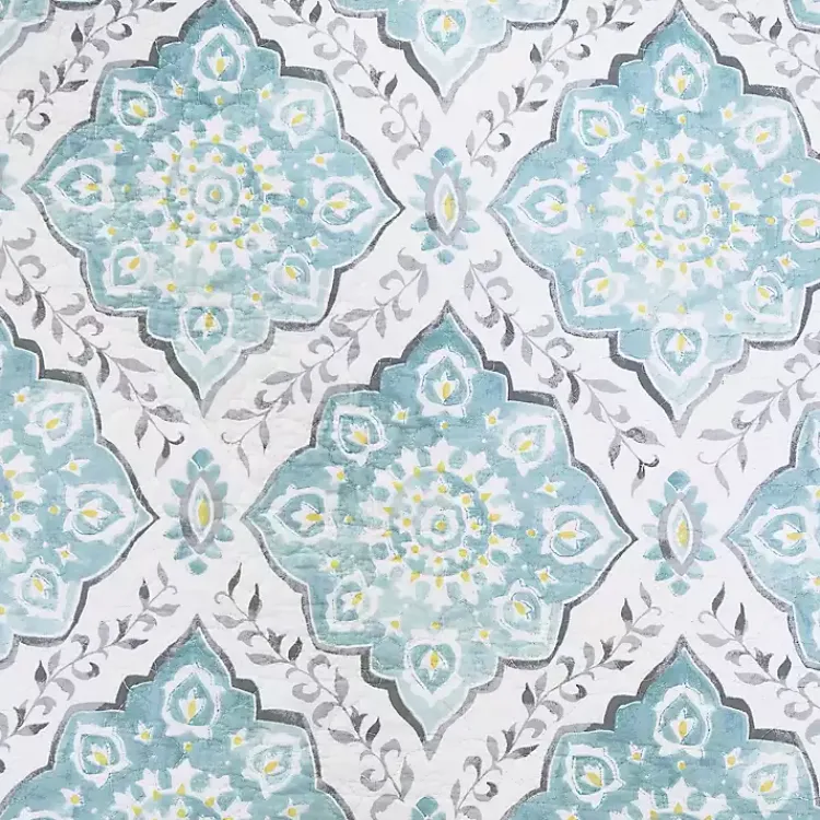 Kirklands Home Quilts|Harlen Mosaic 3-pc. Full/Queen Quilt Set Blue