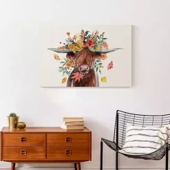 Outlet Harvest Highland Cow Canvas Art Print Fall