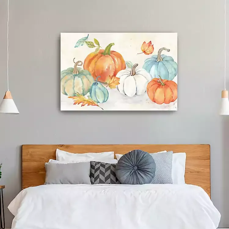 Online Harvest Pumpkin Patch Canvas Art Print Fall