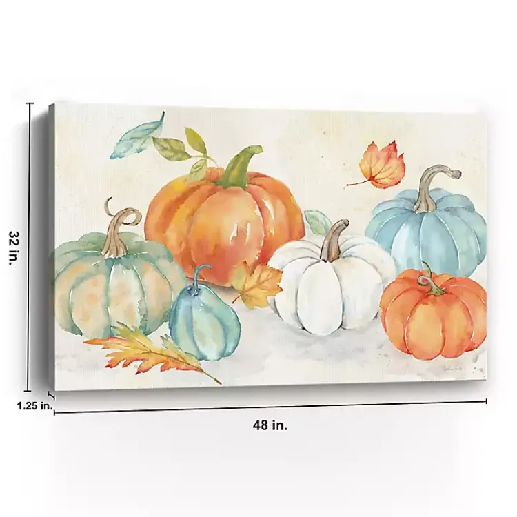 Online Harvest Pumpkin Patch Canvas Art Print Fall