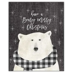 Have a Beary Merry Christmas Canvas Art Print Christmas Art & Wall Decor