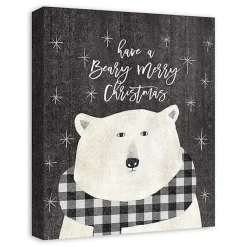 Have a Beary Merry Christmas Canvas Art Print Christmas Art & Wall Decor