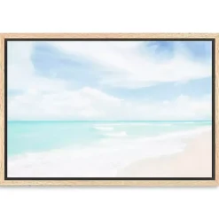 Kirklands Home Canvas Art|Hawaiian Beach Framed Canvas Art Print