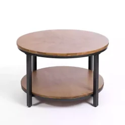 Kirklands Home Coffee Tables|Hayden Wood and Gunmetal Coffee Table