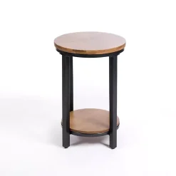 Kirklands Home Accent & End Tables|Hayden Wood and Gunmetal Accent Table