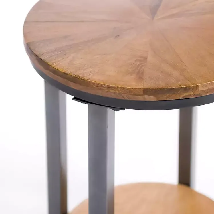 Kirklands Home Accent & End Tables|Hayden Wood and Gunmetal Accent Table