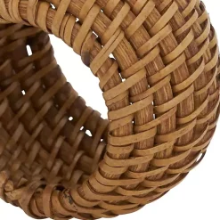 Kirklands Home Table Linens|Hazelnut Woven Rat Napkin Rings, Set of 4 Tan