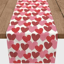 Sale Heart Pattern Cotton Twill Valentine's Runner Valentines Day Decorations