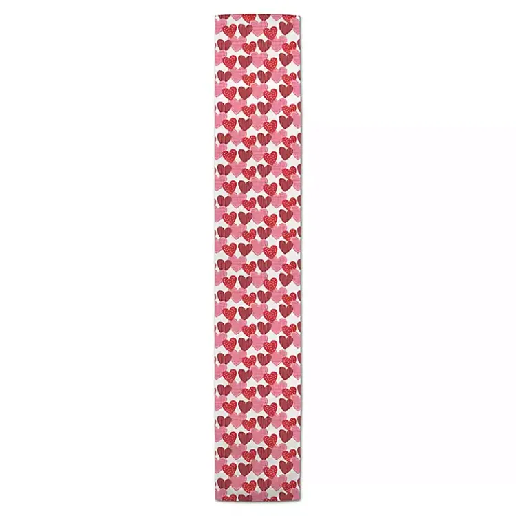 Sale Heart Pattern Cotton Twill Valentine's Runner Valentines Day Decorations