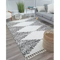 Kirklands Home Area Rugs|Heath Black and White Moon Area Rug, 8x10