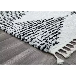 Kirklands Home Area Rugs|Heath Black and White Moon Area Rug, 8x10