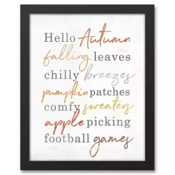 Online Hello Autumn Framed Canvas Art Print Fall