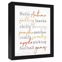 Online Hello Autumn Framed Canvas Art Print Fall