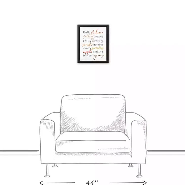 Online Hello Autumn Framed Canvas Art Print Fall