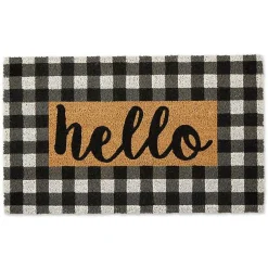 Kirklands Home Doormats|Hello Buffalo Check Doormat