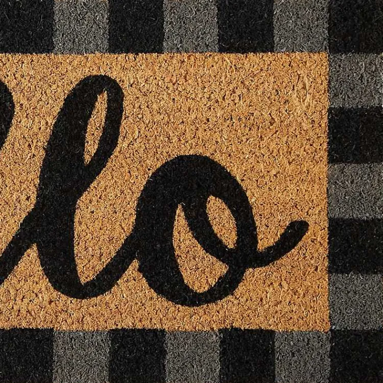 Kirklands Home Doormats|Hello Buffalo Check Doormat